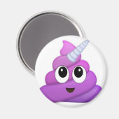 Niedliches Einhorn Kackte Emoji Magnet (Vorderseite/Rückseite)