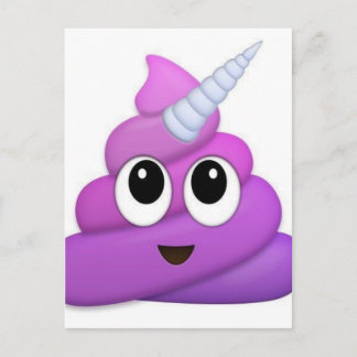 Niedliches Einhorn Kackte Emoji Postkarte