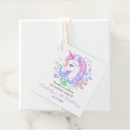 Niedliches Einhorn Kindergeburtstag für alle Alter Geschenkanhänger