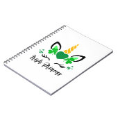 Niedliches Einhorn-Kleeblatt Irish Princess St Pat Notizblock (Linke Seite)