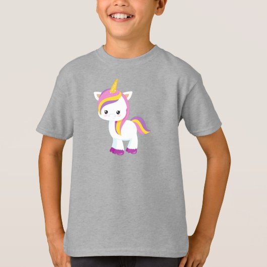 Niedliches Einhorn, Kleines Einhorn, Kawaii Einhor T-Shirt (Vorderseite)