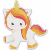 Niedliches Einhorn, Kleines Einhorn, Magie, Märche Aufkleber (Vorderseite)