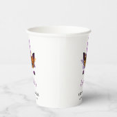 Niedliches Einhorn Lila Glitzer Girls Fall Baby Du Pappbecher (Rechts)