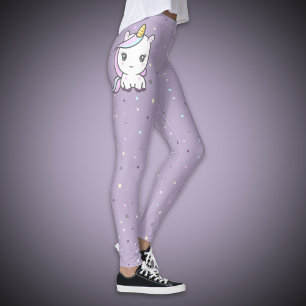 Niedliches Einhorn-Lila-Legieren Leggings