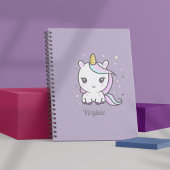 Niedliches Einhorn-Lila-Notebook Notizblock