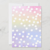 Niedliches Einhorn | Mädchen Einladung zur Geburts (Rückseite)