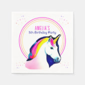 Niedliches Einhorn Magical Stars Girl Serviette (Vorderseite)