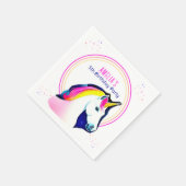 Niedliches Einhorn Magical Stars Girl Serviette (Ecke)