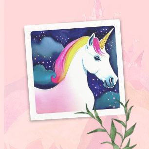 Niedliches Einhorn Magical Stars Girl Serviette