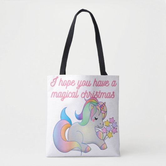 Niedliches Einhorn Magische Weihnachten Ugly Xmas Tasche (Vorderseite)