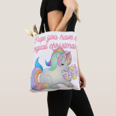 Niedliches Einhorn Magische Weihnachten Ugly Xmas Tasche (Von Nahem)