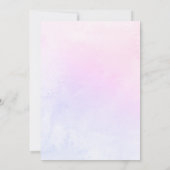 Niedliches Einhorn Magischer Regenbogen Wasserfarb Einladung (Rückseite)