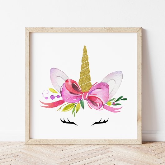 Niedliches Einhorn, magisches Einhorn, Girl-Kinder Poster