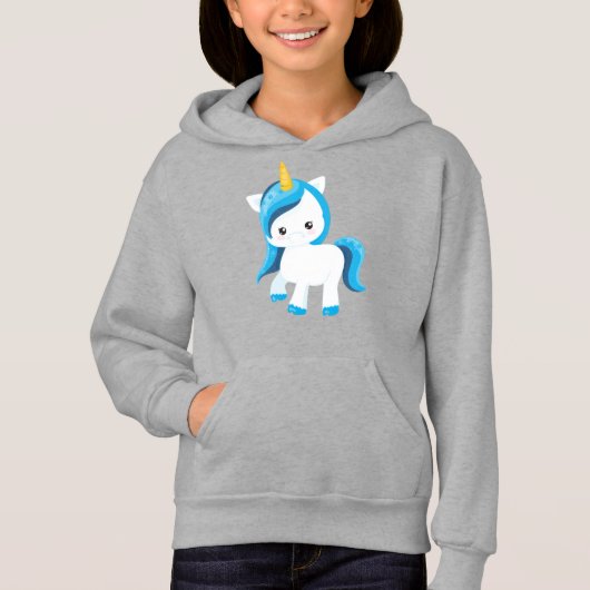Niedliches Einhorn, magisches Einhorn, Winter, Sch Hoodie (Vorderseite)