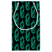 Niedliches Einhorn Magisches Türkisfarben Name ode Kleine Geschenktüte (Rückseite)