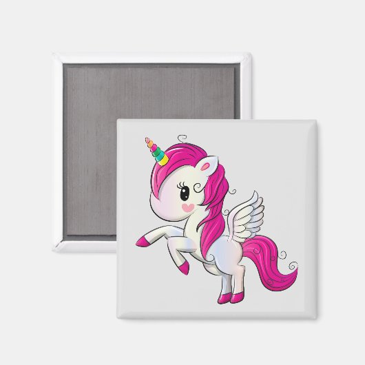 Niedliches Einhorn Magnet (Vorderseite/Rückseite)