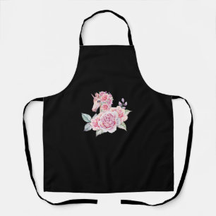 Niedliches Einhorn mit Blume Blumenhorn Mädchen Schürze