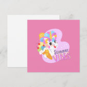 Niedliches Einhorn mit Eis Einladung (Vorne/Hinten)