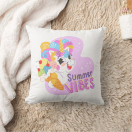 Niedliches Einhorn mit Eis Kissen