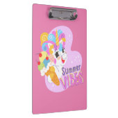 Niedliches Einhorn mit Eis Klemmbrett (Rechts)