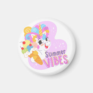Niedliches Einhorn mit Eis Magnet