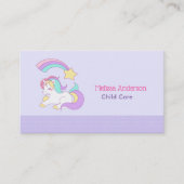 Niedliches Einhorn mit farbenfrohen Shooting Star Visitenkarte (Vorderseite)