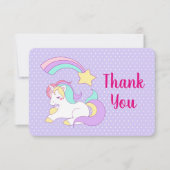 Niedliches Einhorn mit farbenfroher Shooting Star Einladung (Vorderseite)