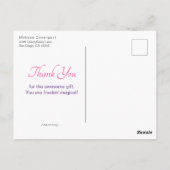 Niedliches Einhorn mit farbenfroher Shooting Star Postkarte (Rückseite)