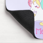 Niedliches Einhorn mit farbenprächtigem Shooting S Mousepad (Ecke)
