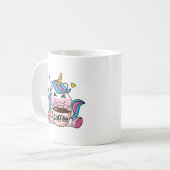 Niedliches Einhorn mit Kaffee Kaffeetasse (Vorderseite Links)
