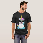 Niedliches Einhorn mit Mustache T-Shirt (Vorne ganz)