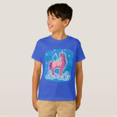 Niedliches Einhorn mit Regenbogenillustrierung T-Shirt (Vorne ganz)