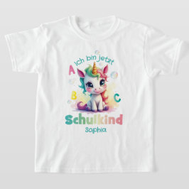 Niedliches Einhorn mit Seifenblasen - Schulkind | T-Shirt