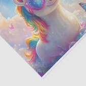 Niedliches Einhorn mit Sonnenbrille: Magisch und S Seidenpapier (Ausschnitt)