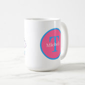 niedliches Einhorn, Monogramm Kaffeemaschine hinzu Kaffeetasse (VorderseiteRechts)