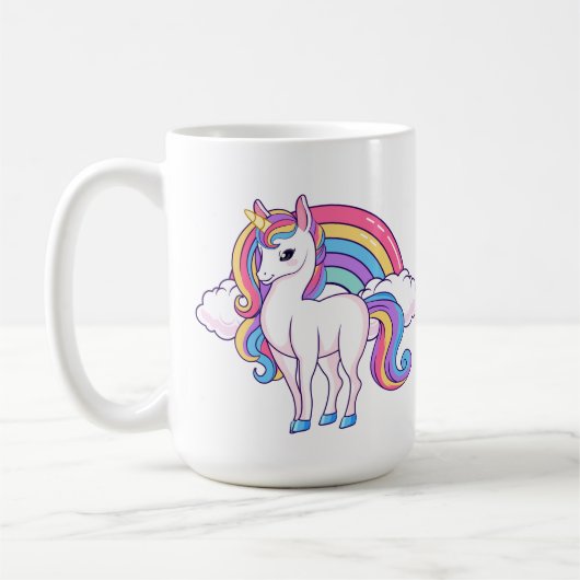 niedliches Einhorn, Monogramm Kaffeemaschine hinzu Kaffeetasse (Links)