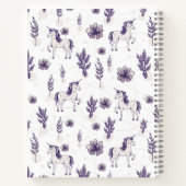 Niedliches Einhorn-Muster-Personalisiert-Notebook Notizblock (Rückseite)