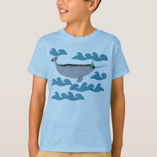 Niedliches Einhorn Narwhal Whale Whaley Sea Kinder T-Shirt (Vorderseite)