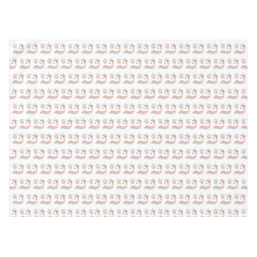 Niedliches Einhorn Pastel Rainbow Rectangle Tischdecke (Vorderseite (Horizontal))