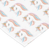 Niedliches Einhorn Pastel Rainbow Rectangle Tischdecke (Schrägansicht)