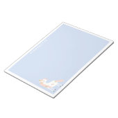 Niedliches Einhorn Pastellfarben Rosa Lila Goldnam Notizblock (angewinkelt)