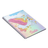 Niedliches Einhorn Personalisiert für Kinder Notizblock (Rechte Seite)