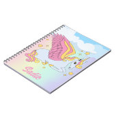 Niedliches Einhorn Personalisiert für Kinder Notizblock (Linke Seite)