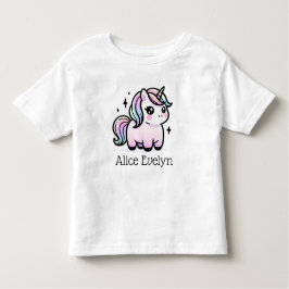 Niedliches Einhorn Personalisiert Kleinkind T-shirt