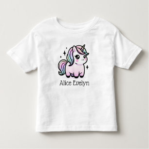 Niedliches Einhorn Personalisiert Kleinkind T-shirt