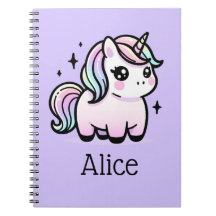 Niedliches Einhorn-Personalisiert-Notebook