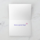 Niedliches Einhorn - Personalisiert rosa Kindergeb Karte (Innenseite)