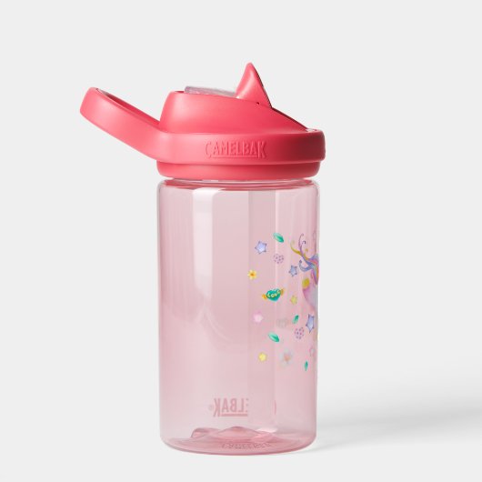 Niedliches Einhorn - Personalisierte Lavendel Kind Trinkflasche (rechts)