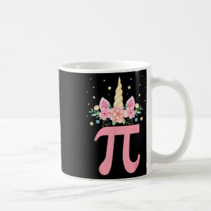Niedliches Einhorn Pi Day Floral Kinder Jungen Mäd Kaffeetasse