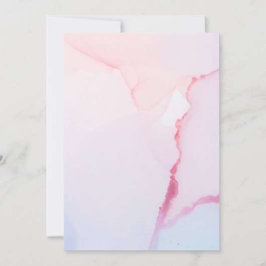 Niedliches Einhorn Pink Sky Baby Dusche per Mail Einladung (Rückseite)